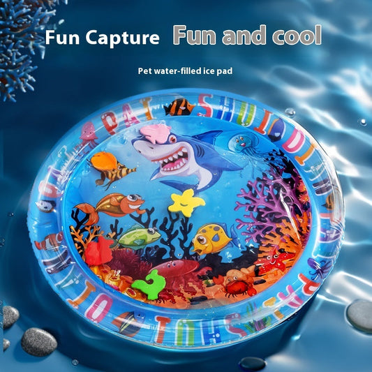 KFX-5687229 Cooling Water Mattress for Pets - Inflatable PVC Design for Summer Relaxation