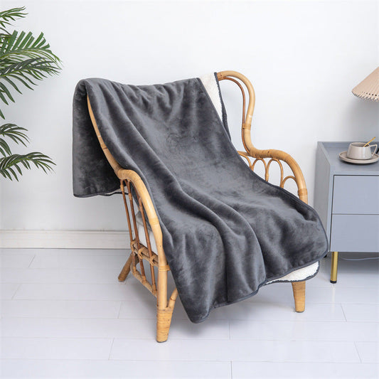 KFX-5703485 Waterproof Reusable Lambswool Pet Blanket - Gray, Navy, Camel, Coffee - 75x100CM & 127x150CM