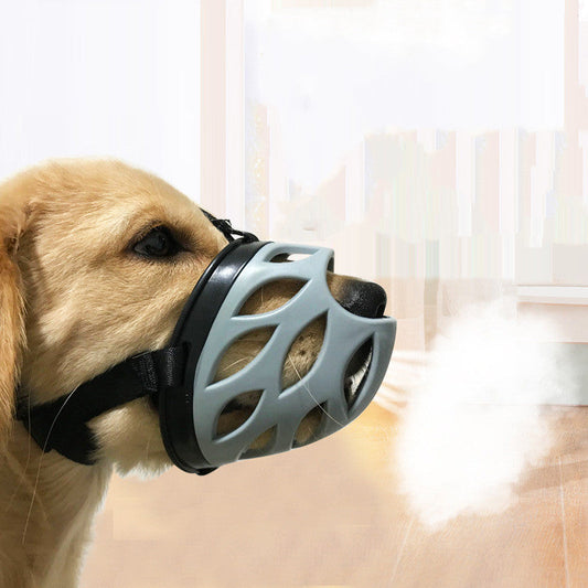 KFX-5712061 Stylish Dog Muzzle for Anti-Biting, Barking, and Anti-Eating - Red and Grey Options