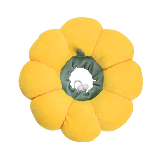 KFX-5720125 Sunflower Cat Licking Collar - Crystal Velvet, Waterproof Options Available
