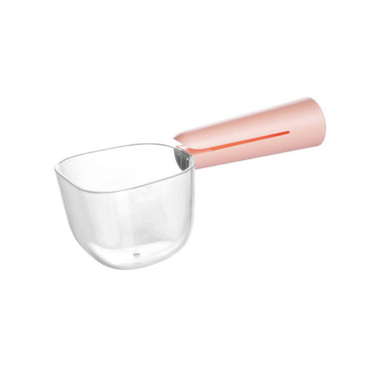 KFX-5727677 Transparent Pet Food Spoon with Measuring Scale for Cats and Dogs, Ideal for Accurate Feeding Measurement