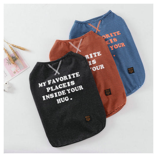 KFX-5730237 Casual Cartoon Pet Vest for Spring and Summer in Multiple Colors and Sizes