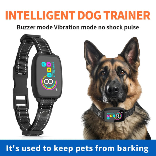 KFX-5732925 Rechargeable Smart Anti-Barking Dog Collar with Waterproof Design and Adjustable Sensitivity for Training