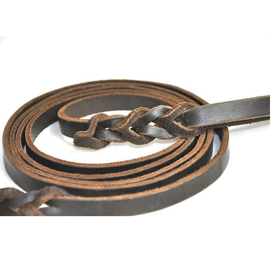 KFX-5744957 Leather Traction Rope for Large Dogs - Available in 1.5m, 2.0m, 2.5m, and 3.0m Lengths