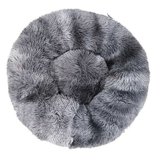 KFX-5745213 Cozy Round Plush Cat Litter Kennel and Dog Mat for Winter Warmth - Multiple Colors and Sizes