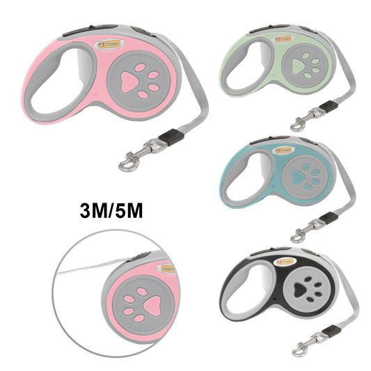 KFX-5750717 3.5-Meter Retractable Nylon Dog Leash with Tangle-Free Design and Comfort Grip for Small to Medium Pets