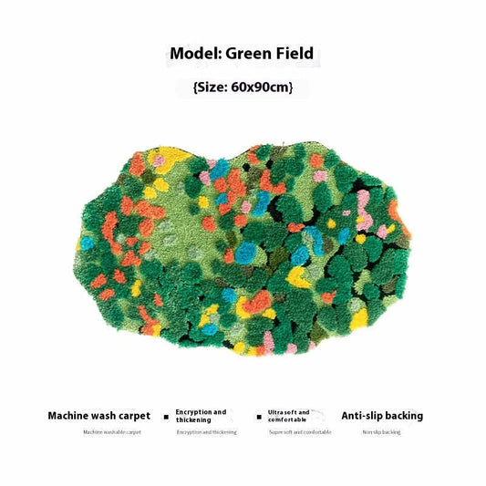 KFX-5758525 Children's Room Floor Mat, Miracle Garden Design, Soft Polyester, Machine Washable, Multiple Sizes Available