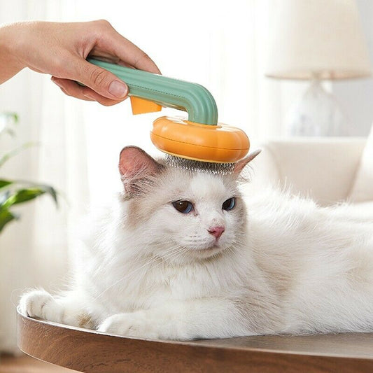 KFX-5759933 Self-Cleaning Slicker Brush for Dogs, Cats, and Rabbits - Gentle Grooming Tool for Loose Undercoat and Mats