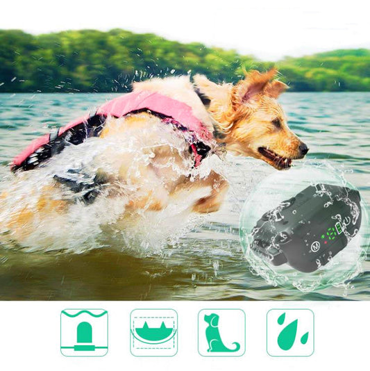 KFX-5764413 Intelligent Bark Control Device with Digital Display and Shock Mode – Waterproof & Adjustable Sensitivity