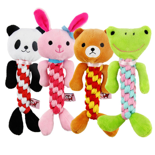 KFX-5772989 Durable Pet Molar Training Toy for Dogs - Soft Short Plush Design, 19cm x 8cm