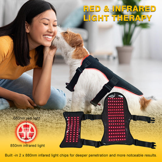 KFX-5788733 Red-Light Infrared Therapeutic Heating Fabric for Dogs - 5W, 120° Effective Range, 40 Lamp Beads
