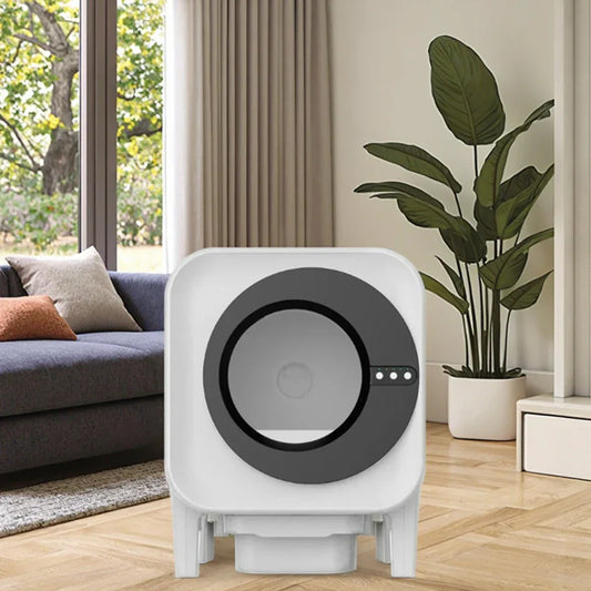 KFX-579859 Automatic Self-Cleaning Cat Litter Box with Air Purifier and Spacious Enclosed Design