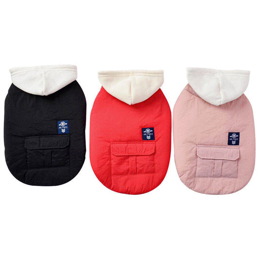 KFX-5799357 Casual Cotton Vest for Dogs - Available in Black, Red, and Pink, Sizes S to XXL
