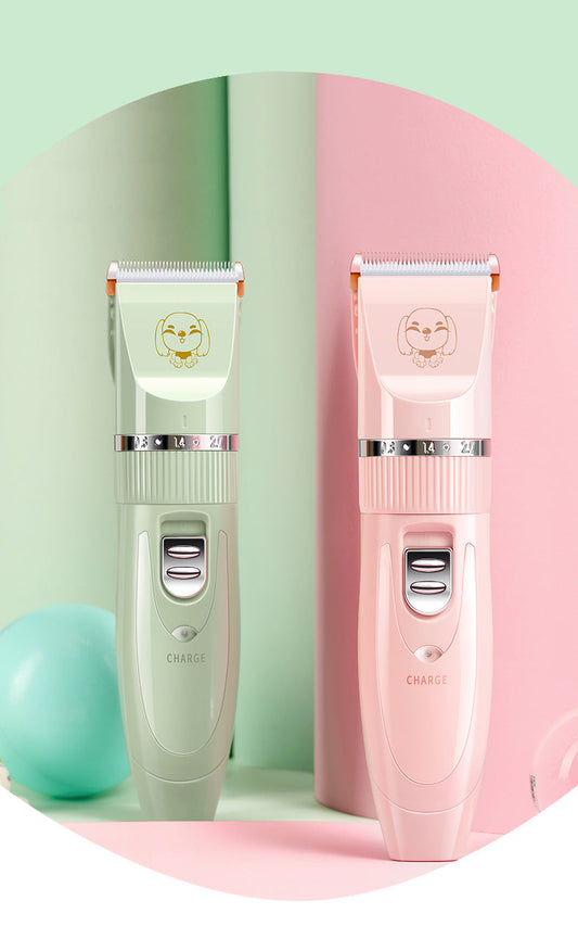 KFX-5806525 Pet Wireless Charging Grooming Hair Trimmer Set - Low Noise, Washable Head, 5 Adjustable Trimming Bits