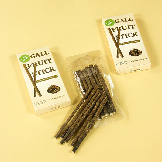 KFX-5832765 Natural Cat Snack - Wood Polygonum Peppermint Stick, 6-Piece Box, Insect & Cat Mint Flavor, 25g