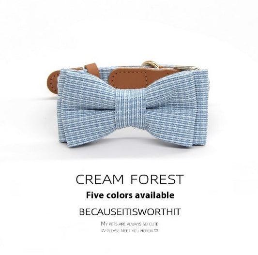 KFX-5851197 Small and Medium Dog Bow Tie Collar - Stylish Neck Accessory in Multiple Colors