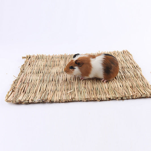 KFX-5856829 Cozy Straw Yellow Mat for Small Animals - 39 x 27 Inches
