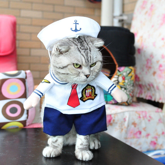 KFX-5859133 Pirate Costume for Cats and Dogs - Funny Pet Clothing for Halloween and Cosplay