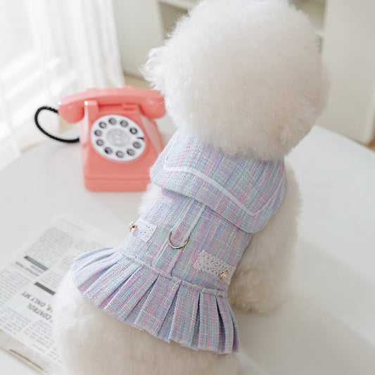 KFX-5868093 Stylish Polyester Fiber Pet Clothing for Small Dogs and Cats in Salem Purple and A & L Pink