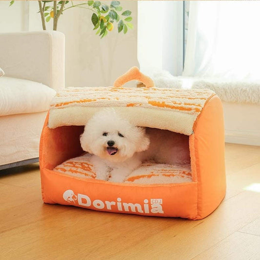 KFX-5870525 Comfortable Closed Kennel for Small to Large Pets - Warm Removable Washable Design
