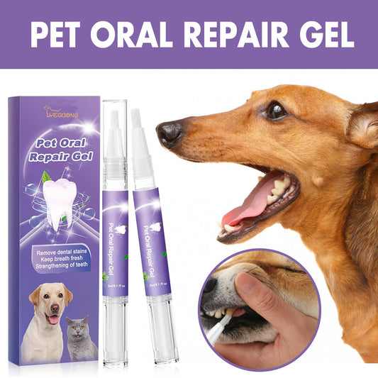 KFX-5874109 Pet Mouth Repair Gel Cleaner - 3ml x 2 Pack for Daily Oral Care