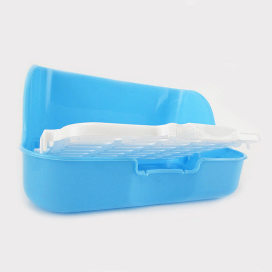 KFX-5877693 Large Rabbit Square Toilet for Pet Care - Available in Blue, Pink, and Yellow
