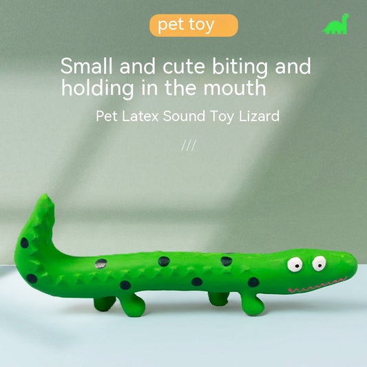 KFX-5882813 Durable Latex Lizard Dog Toy for Molar Health - Pink and Green