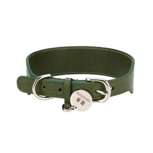 KFX-5887549 Chic First Layer Cowhide Luxury Dog Collar for All Occasions
