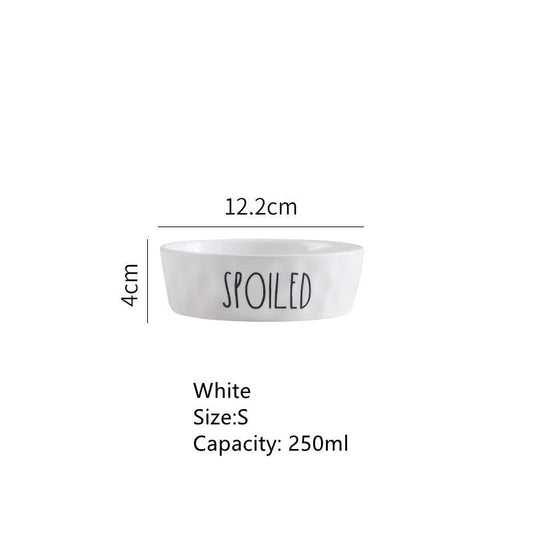 KFX-5887933 Contrasting Color Ceramic Pet Bowl - Available in Small, Medium, and Large Sizes