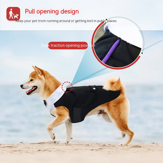 KFX-5928637 Elegant Dog Attire for Weddings and Parties – Black and Gray Plaid, Multiple Sizes Available