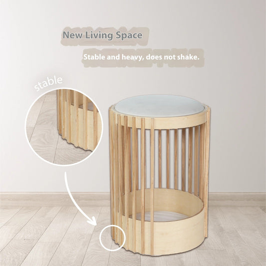 KFX-5935293 Solid Wood Cat Climbing Frame and Bed - Bite-Resistant, Simple Design, 40x60cm