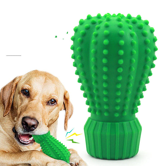 KFX-5936829 Sounding Cactus Rubber Dog Chew Toy for Medium & Large Dogs