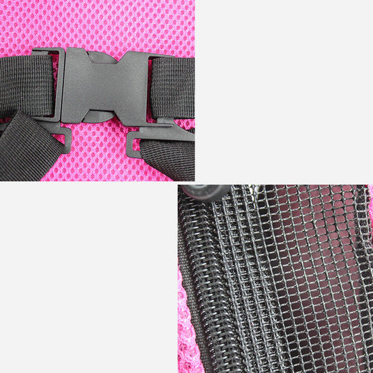 KFX-5943997 Pet Chest Bag and Dog Backpack for Convenient Outings, Soft Nylon Material, Available in Red and Rose Red