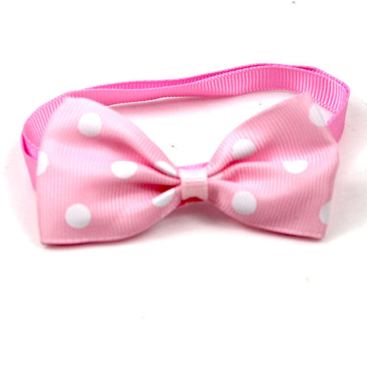 KFX-5947325 Adorable Polka Dot Bow Ties for Pets in Various Colors and Sizes