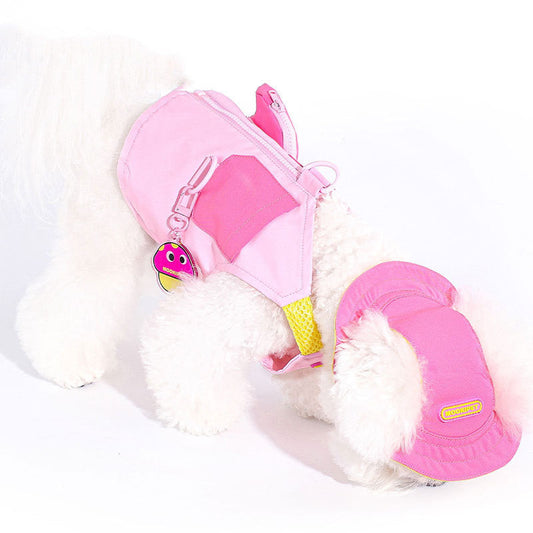 KFX-5964605 Pink Bichon Teddy Schnauzer Traction Pet Vest - XXS to XXL Sizes Available