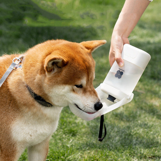KFX-5970621 Portable Dog Travel Water Cup - 400ml Capacity, ABS+PP Material, Pink & Yellow Options
