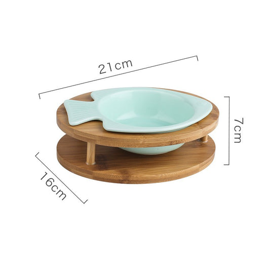 KFX-5970749 Elegant Ceramic Cat Bowl for Stylish Dining