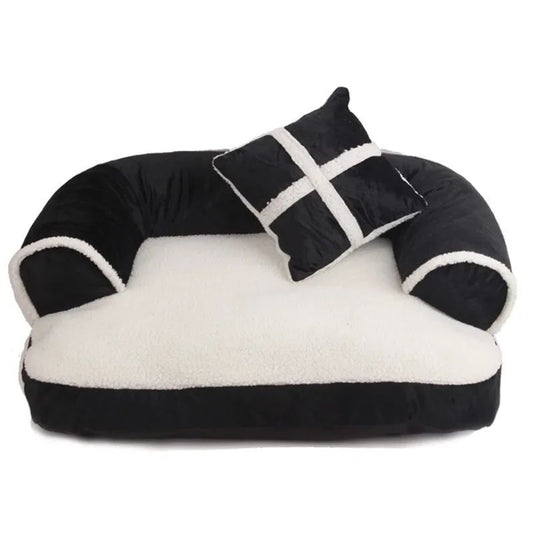 KFX-5980349 Classic England Style Soft Pet Bed for Small to Medium Dogs and Cats - Cozy Winter Sleeping Mat
