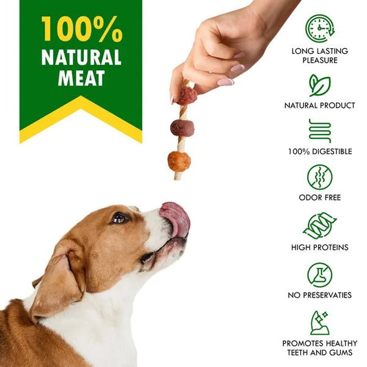 KFX-5991869 All-Natural Grain-Free Rawhide Chews with Duck and Chicken for Dogs - Dental Care Treats for All Breeds
