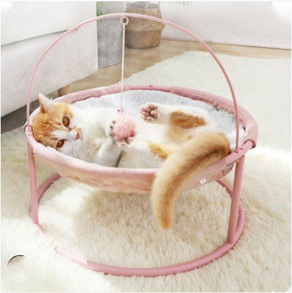 KFX-5993405 Removable And Washable Cat Hammock Pet Bed – Fun Lounge Chair Design with Seasonal Mats
