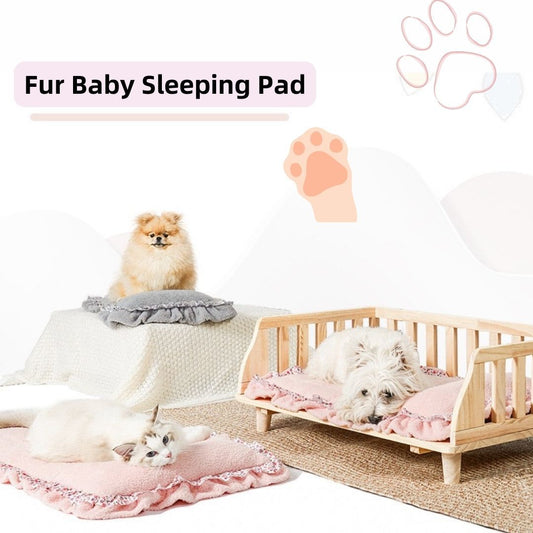 KFX-5993661 Lace Mattress for Dogs in Fall Cherry Powder & Misty Gray - Available in Multiple Sizes