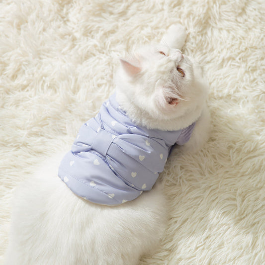 KFX-6013629 Thickened Flannel Vest for Kittens and Puppies - Available in Purple, Orange, Pink