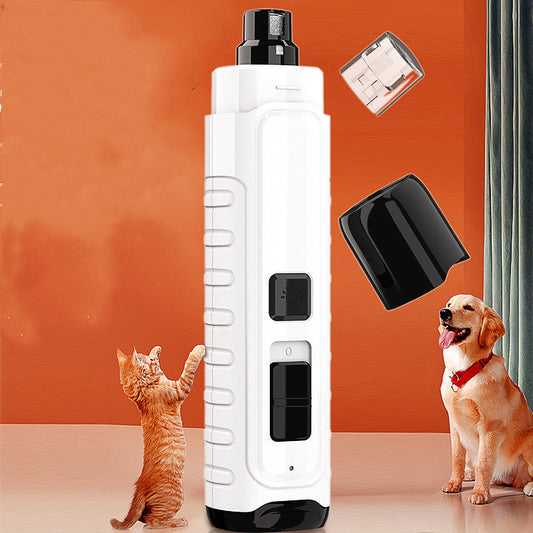 KFX-6016829 Rechargeable Pet Nail Polisher with 4 LED Lights for Medium and Large Dogs and Cats