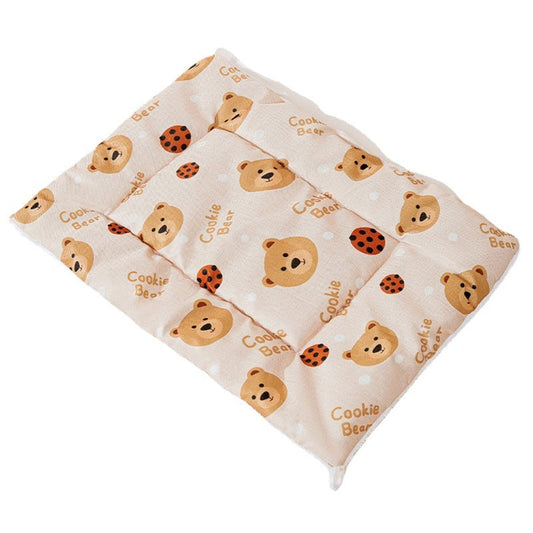 KFX-6020669 Breathable Cotton Pet Mat for Dogs - Summer Cooling & Winter Warmth, Multiple Sizes Available