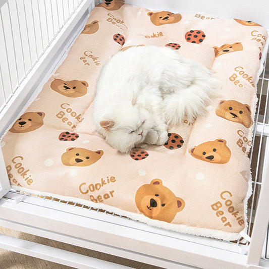 KFX-6020669 Breathable Cotton Pet Mat for Dogs - Summer Cooling & Winter Warmth, Multiple Sizes Available