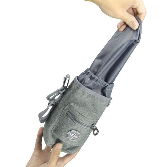 KFX-6021053 Multifunctional Oxford Cloth Pet Training Snack Bag - Dark Grey, Dark Blue, Denim Blue, Coral Powder, Soft Waist Satchel
