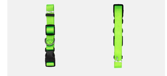 KFX-6032317 Soft Nylon Pet Collar for Dogs and Cats - Adjustable Neck Size with Durable Plastic Buckle and Neoprene Lining