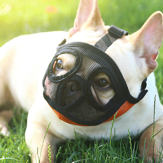 KFX-6039741 Breathable Dog Muzzle for Small Breeds - Adjustable and Comfortable for Barking Prevention and Safety
