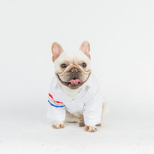 KFX-6057917 Comfortable Cotton Pet Shirt in Hong Kong Tide Duck Design - Available in Multiple Sizes