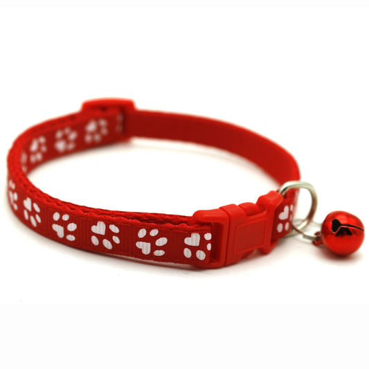 KFX-6070845 Adjustable Anti-Bite Collar with Copper Bell for Small Dogs and Cats